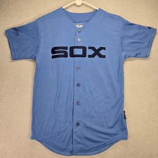 Chicago White Sox Jersey Youth Large Majestic Blue Heat Transfer Logo Cool Base