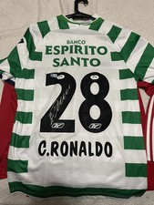 Cristiano Ronaldo Signed Sporting Lisbon Reebok Jersey BAS Beckett Coa 