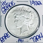 1922 SILVER PEACE DOLLAR AUTHENTIC HI GRADE U.S. MINT COIN FREE SHIPPING 7294