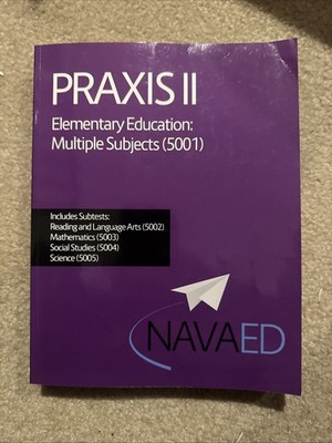 Praxis II Elementary Education: Multiple Subjects (5001)+-2020-VERY GOOD Cond