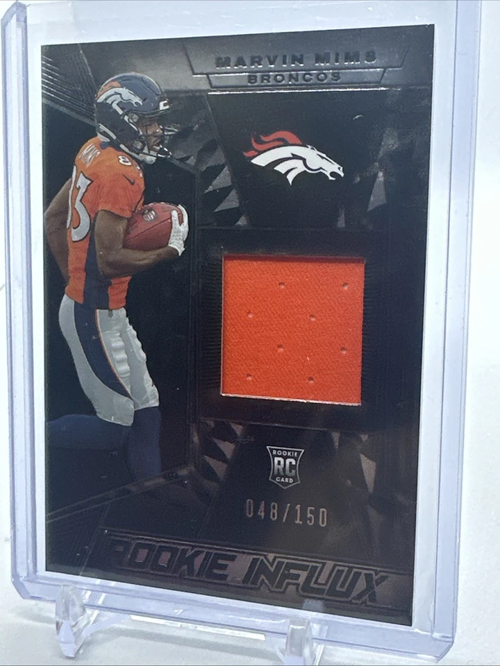 2023 Panini Black MARVIN MIMS Rookie Influx Royal JERSEY RC /150 Denver Broncos - Image 2 of 4