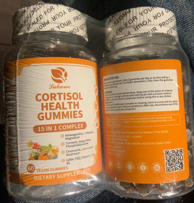 Lukaree Cortisol Health Gummies 2Pack, Best by April 2027, 15 in 1, 120 gummies