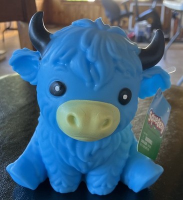 NEW Sunny Days Highland Cow Squishy BLUE Sensory/Stress Toy TikTok Viral 5 NWT