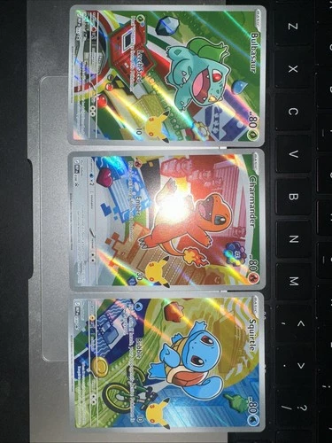 First Partner Illustration Series 1 Charmander, Squirtle, Bulbasaur, Pokemon Set