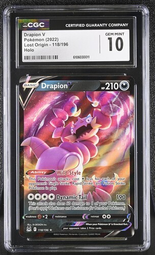Drapion V *CGC 10* Holo *Lost Origin* #118 *2022* Pokemon