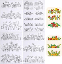 4 Sheets Water Soluble Embroider Pattern Stabilizer Stick and Stitch Embroidery