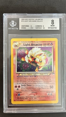 Light Arcanine (Unlimited) graded BGS 8 for sale on eBay