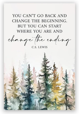 Motivational Office Wall Decor CS Lewis Quote Inspirational Wall Art Positive Af