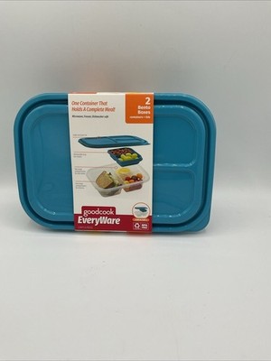 Goodcook Everyware Plastic Storage Container 2 Containers with Light Blue Top.