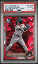 GARRETT MITCHELL 2022 Bowman Sapphire Chrome Prospects Red /10 GEM MT PSA 10