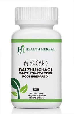 Health Herbal-Bai Zhu (Chao) / White Atractylodes Rhizome (Prepared) 100 Grams