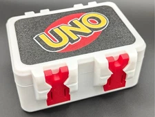 3D Printed UNO Card Case Snap Lock Holder – UNO Deck Storage Box 