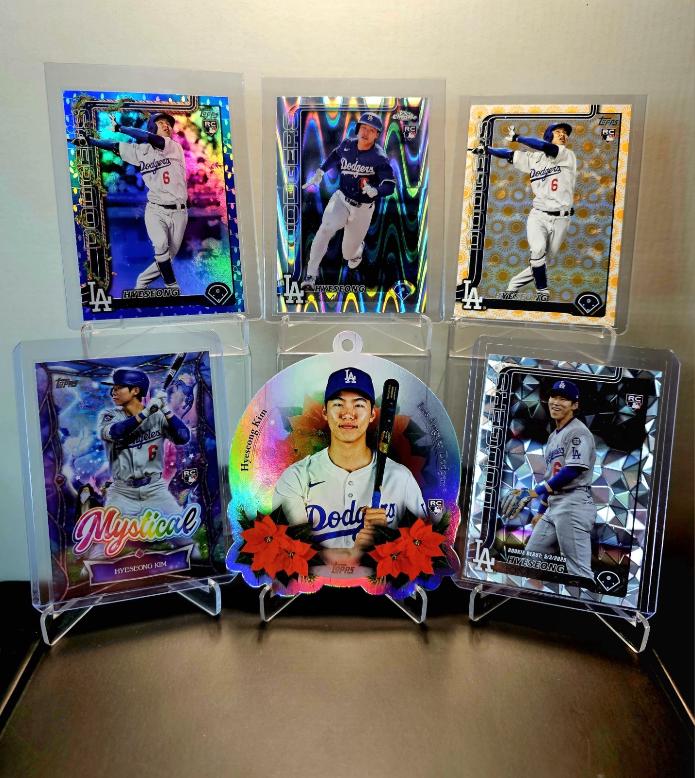 HYESEONG KIM 2025 Topps Update ⚾️ MYSTICAL-BLUE LIGHTS FOIL- DIAMANTE RC LOT 6