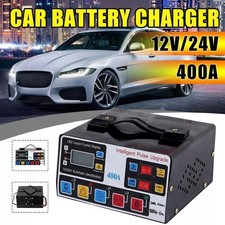 New Car Battery Charger Heavy Duty 12V/24V 10A Smart Automatic Intelligent Pulse