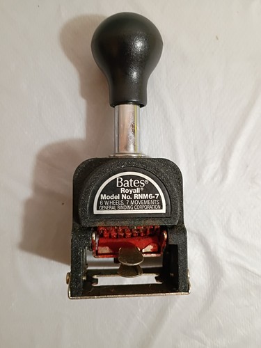 Bates Stamp Royal Model RNM6-7 6 Wheel 7 Movments /0085