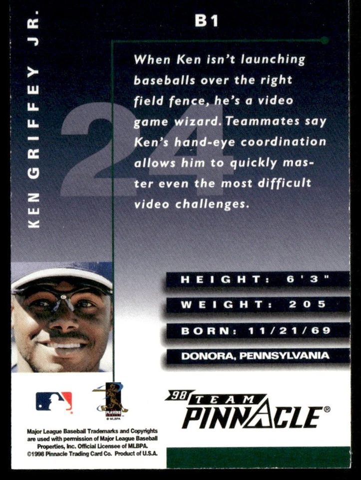 Juego completo de béisbol Pinnacle Team Pinnacle Collector's Club 1998 (B1-10) Foto 3 de 4
