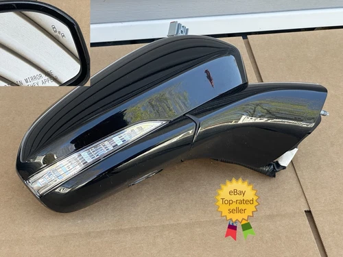 2013 -2014 FORD FUSION RH PASS DOOR POWER MIRROR OEM Blind Spot TUXEDO BLACK
