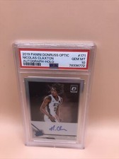 NICOLAS CLAXTON 2019-20 DONRUSS OPTIC RATED ROOKIE HOLO RC AUTO PSA 10