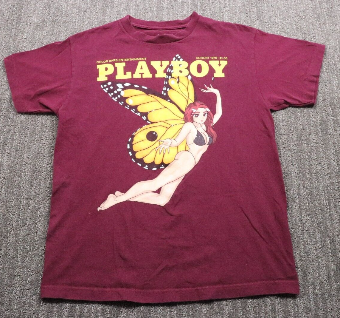 Playboy Magazine Anime Fairy Crew Neck Graphic Heavyweight Tee Shirt Men's  M | eBay