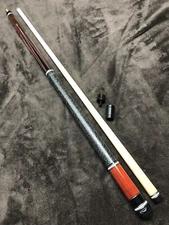 Rhino BloodWood Playing Pool Cue W/ 6 Points & Fancy Ringwork Joint Protectors !