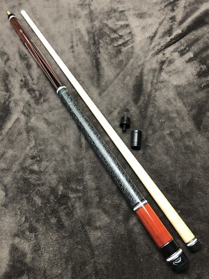 Rhino BloodWood Playing Pool Cue W/ 6 Points & Fancy Ringwork Joint Protectors !