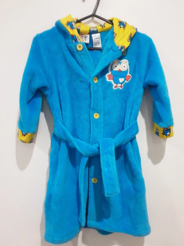 Vestido Giggle And Hoot Talla 4 Niños Pequeños Coral Polar Con Capucha Corbata Foto 2 de 4