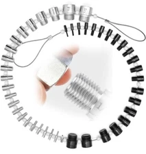 Nut and Bolt Thread Checker (Inch & Metric) -44 Male/Female Thread Identifier 