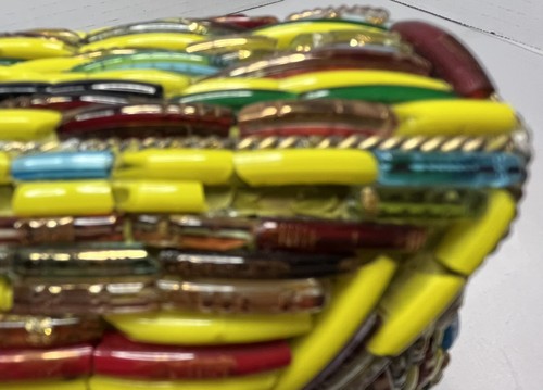Tara Glas Hochzeit Armreif Hartschale Handtasche mehrfarbig Perlen aus Indien NEU - Bild 6 von 13