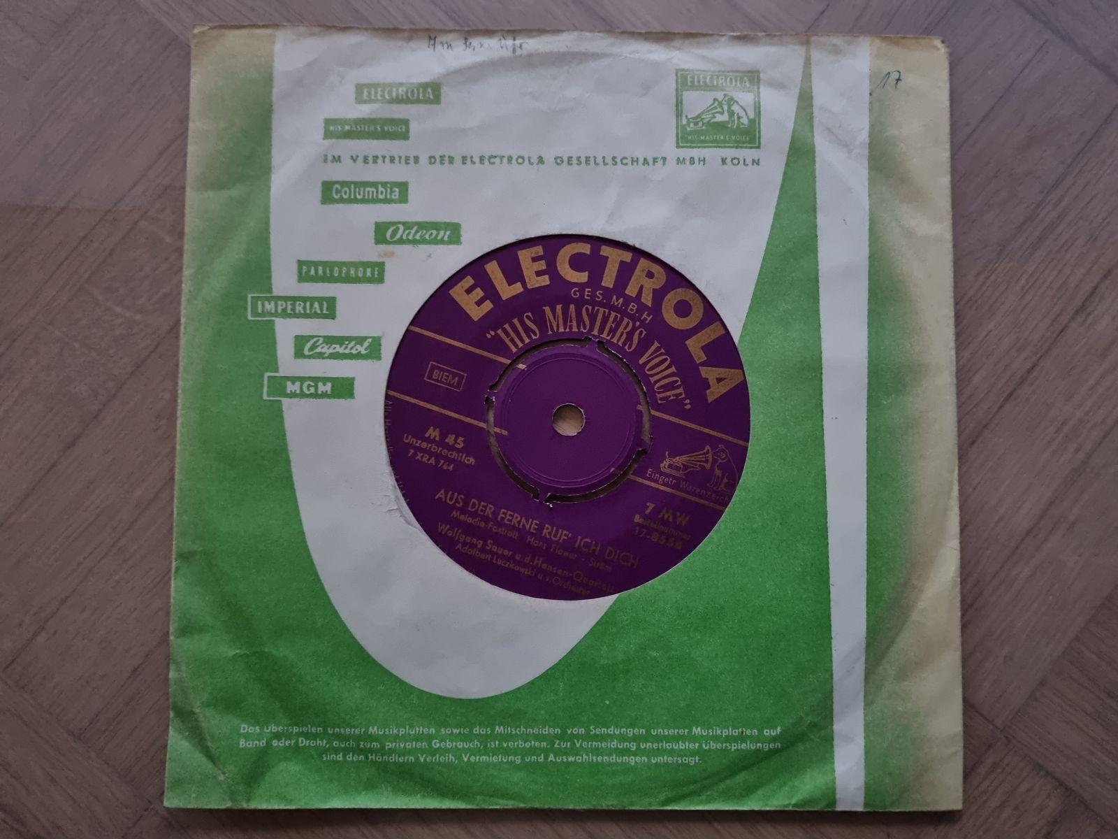7"" Single Wolfgang Sauer - Aus der Ferne ruf' ich dich Vinyl Germany Label 1