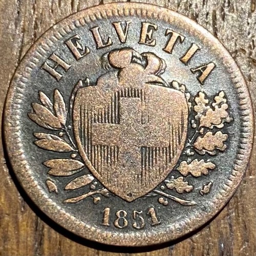 PIÈCE DE 2 RAPPEN SUISSE 1851 A, PARIS (1022) RECHERCHÉE !!! - Bild 2 von 2
