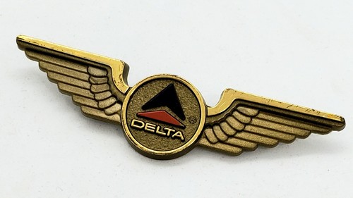 Delta Airlines Jr. Pilot Wings Pin Stoffel & Delta Airplane Magnet Vintage - Picture 6 of 7