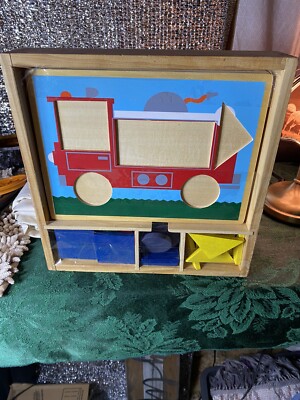 Melissa And Doug Classic Toy Wooden Beginner Pattern Blocks