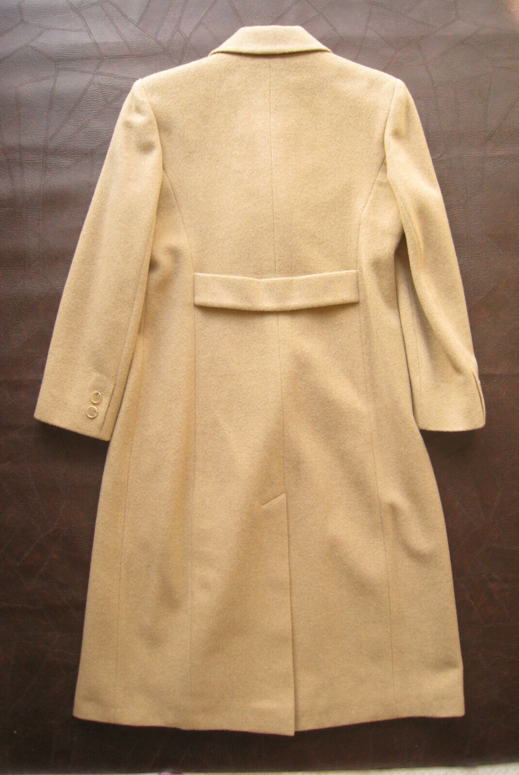 Vtg Jones New York Long Coat Womens Sz M Wool Nylon Mohair Beige Neutral Elegant image 2