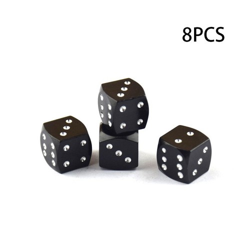 8x Gold Abs Dice Valve Stem cap 1.2cm×1.2cm for Cartruck Bike Motorcycle Atv - Picture 4 of 5
