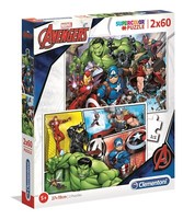 Marvel Avengers - Supercolor Puzzle Set - Clementoni 21605 - 2 X 60 Pcs.