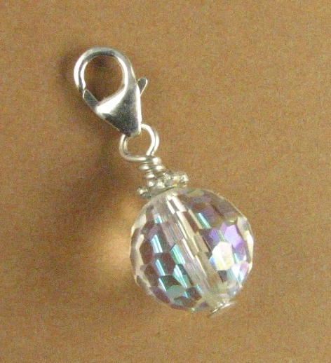 Silvery glitter deals ball charm