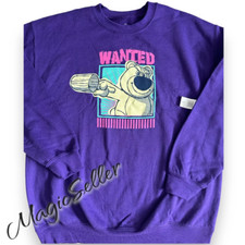 Disney Sweater Adult Size S Purple Lotso Bear Toy Story Wanted Pixar