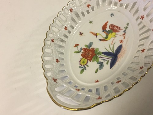 Antique Richard Klemm Dresden German Porcelain Bowl Kakiemon Style Bird Dec. - Picture 6 of 11