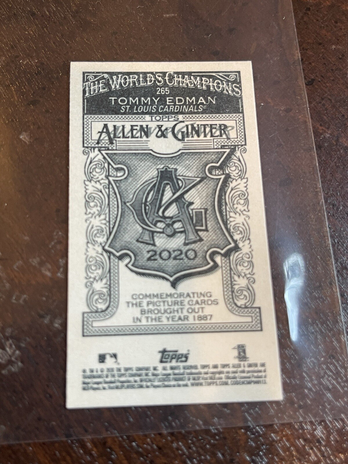 2020 Topps Allen & Ginter's - Tommy Edman #265 Mini A&G Back for sale ...