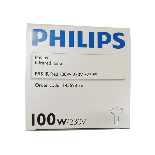 Philips Infrared Physiotherapy 100W 230V R95 IR E27 Heat Light Lamp Bulb - Picture 3 of 4