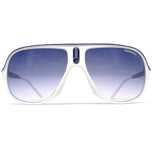 NOS vintage CARRERA "SAFARI" okulary przeciwsłoneczne - Włochy lata 90. - Duże - Białe/Niebieskie - Zdjęcie 1 z 9