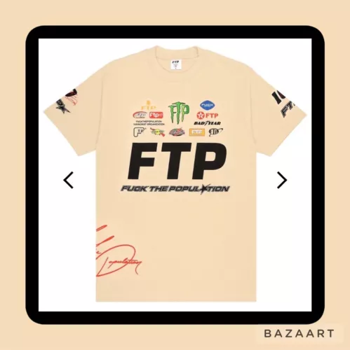 FTP Pit Crew Tee Race Car Khaki IN HAND - Size Large ✅✅✅