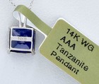 AAA TANZANITE  0.92 Cts  PENDANT 14K  WHITE GOLD - MADE IN USA - Free Chain — photo 4