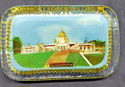 1901 Pan American Exhibition Glass Paper Weight Government