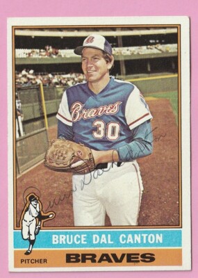 1976 Topps Baseball #486 Bruce Dal Canton Hand Signed On-Card Autograph *8B