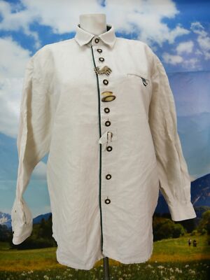 Size L costume shirt solo white with tab and deer button costume shirt th1919