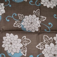 Vintage fabric Beautiful 44  X 1 Yard printed In Japan Brown / floral  38