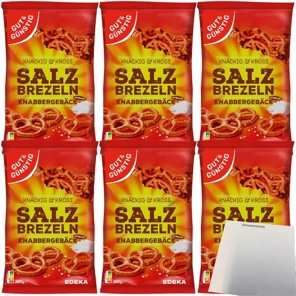 Gut&GüNstig Salzbrezel KnabbergebäCk Knackig & Cross 6Er Pack 6X250G-image