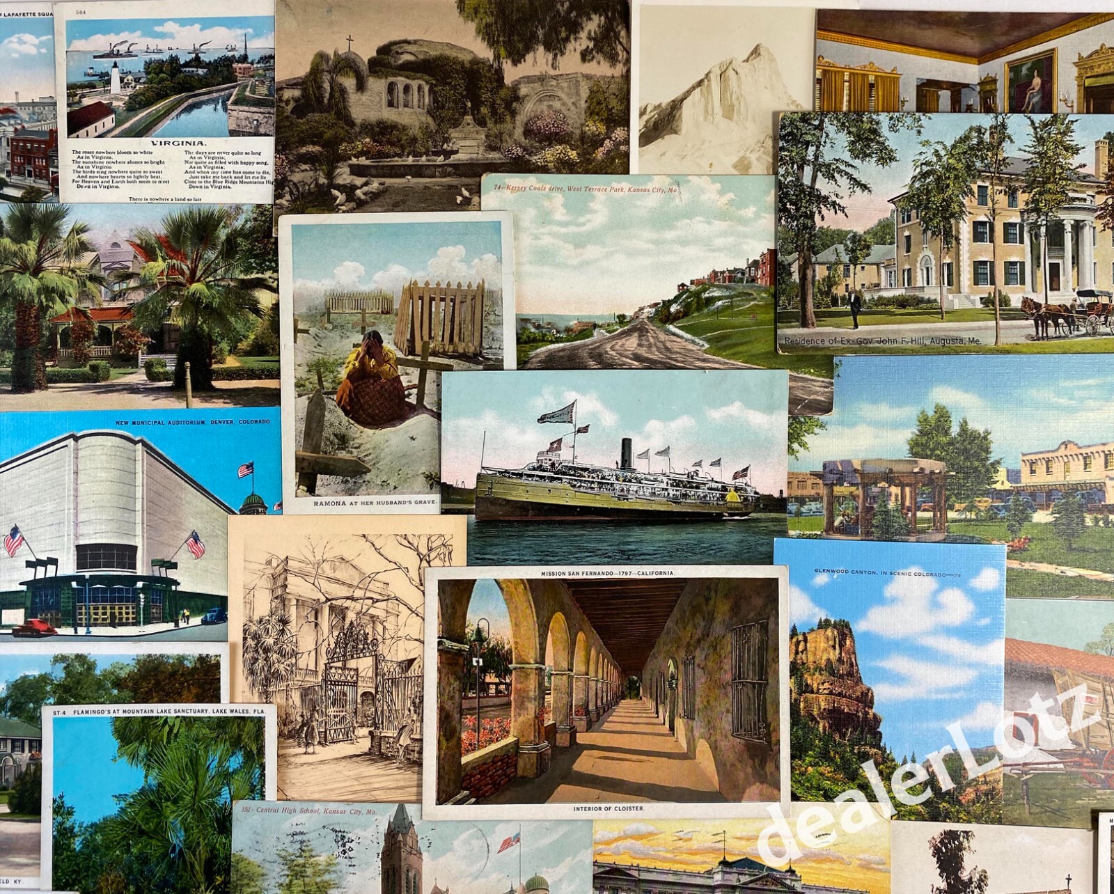 Dealer Lots! 150 Vintage POSTCARDS US STATES, VG or Better Cd. Wholesale Pricing eBay