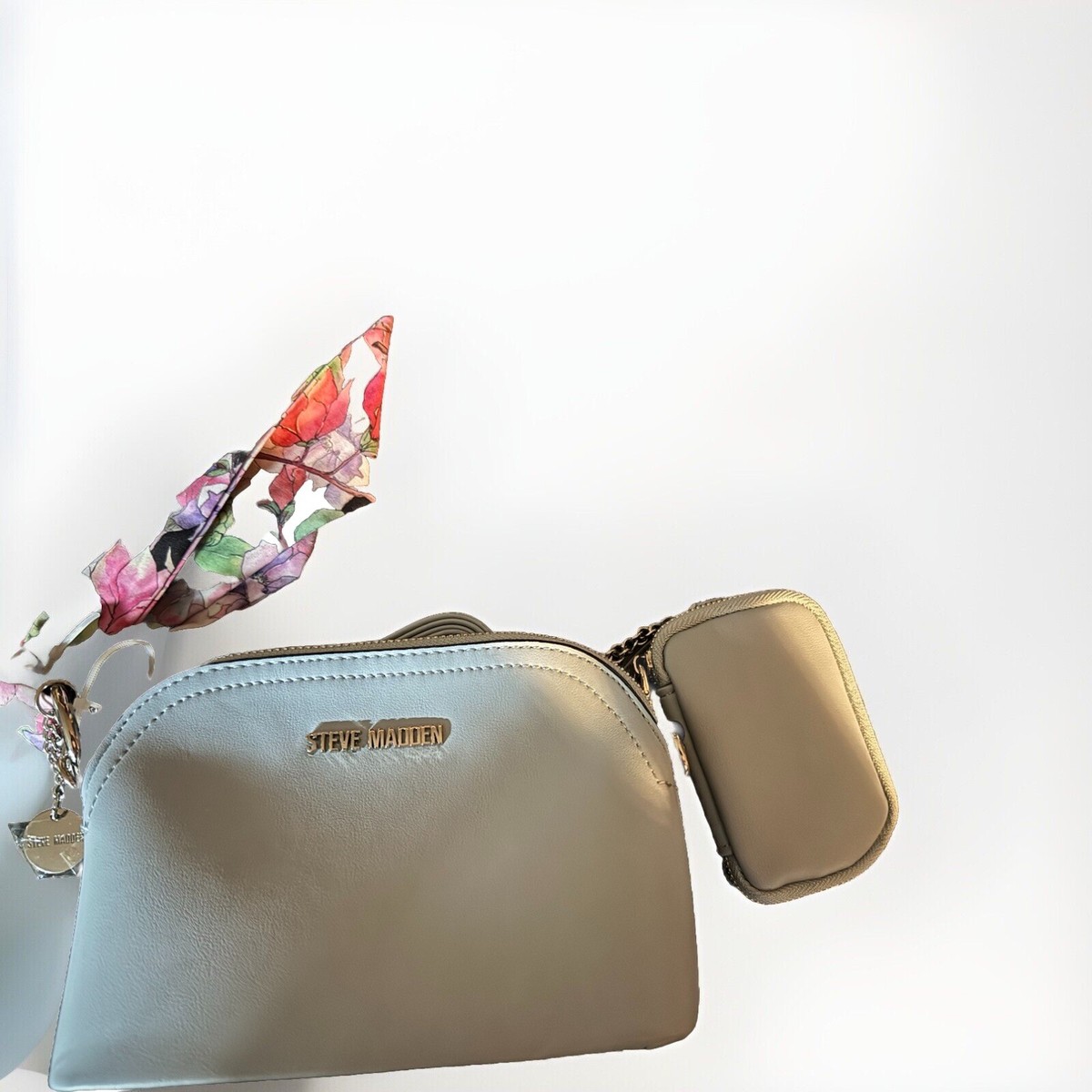 Steve Madden B Maggie Blue Glaze Dome Crossbody Shoulder Bag New